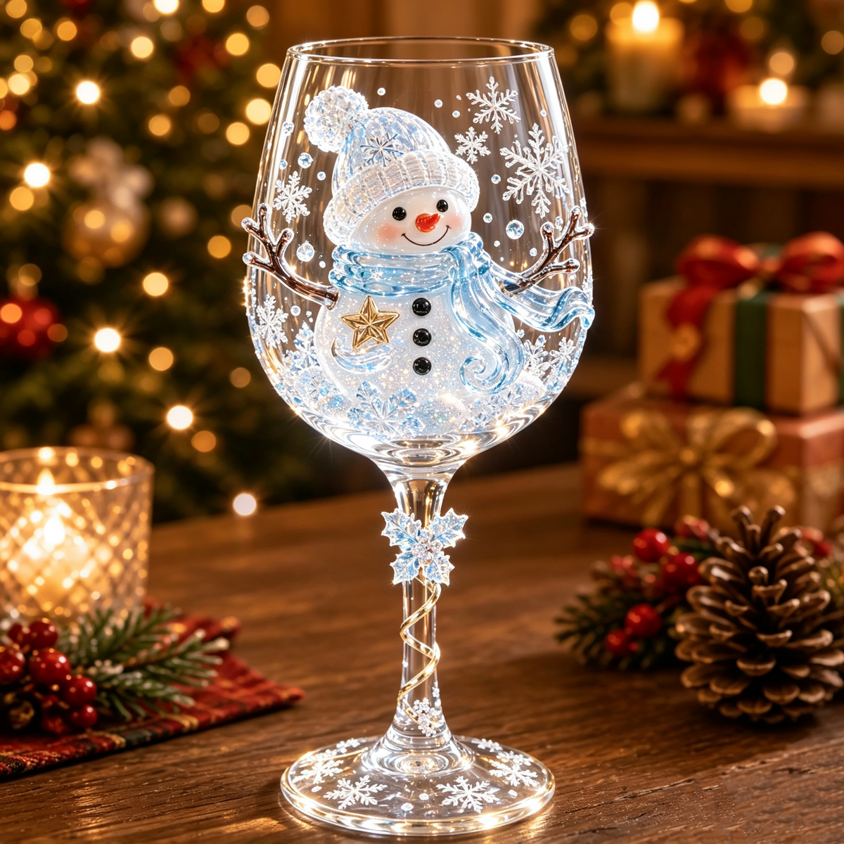 🔥Christmas 3D Wine Glass Collection Gift Box Set✨