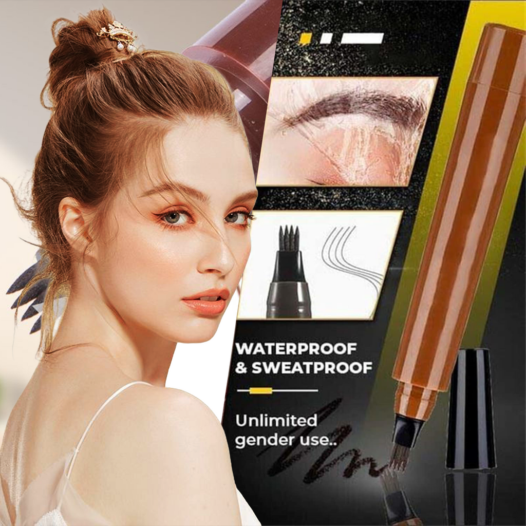 🔥✨✏️ Waterproof 4-Tip Beard & Eyebrow Pen – Smudge-Proof, Natural Look & Long-Lasting 🌟