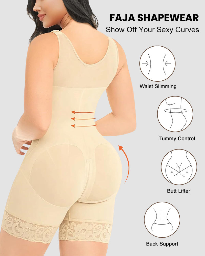 Double Compression Tummy Control Shapewear With Bra